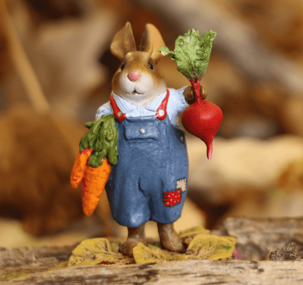 Mr. Harvest Bunny - Wee Forest Folk