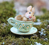 Highly Embellished Spring Teacup Bunnies