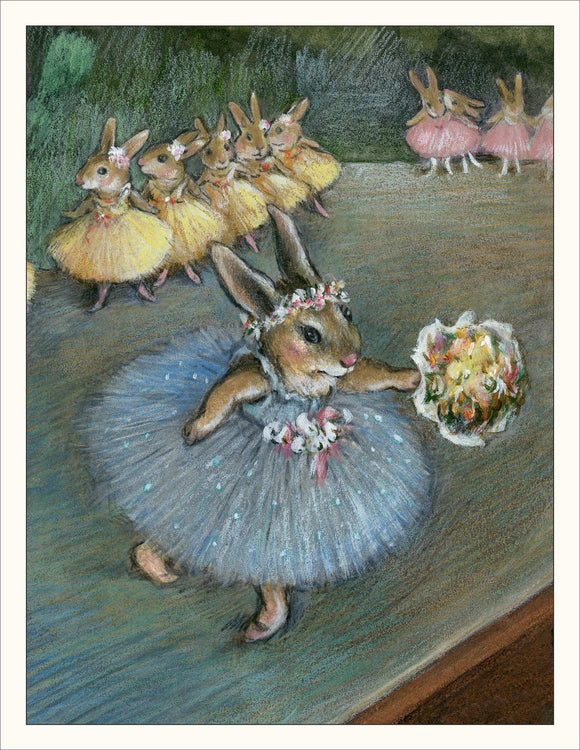 Bunny Illustration based on Degas Ballerina