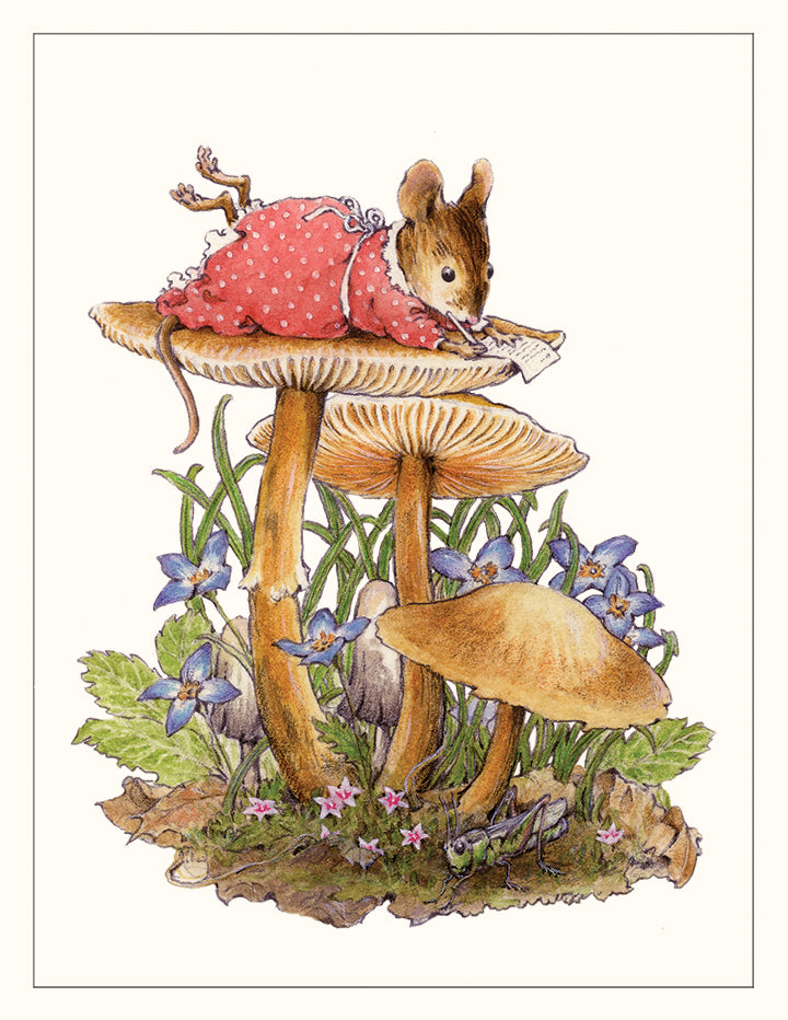Mouse on a Mushroom Note Card