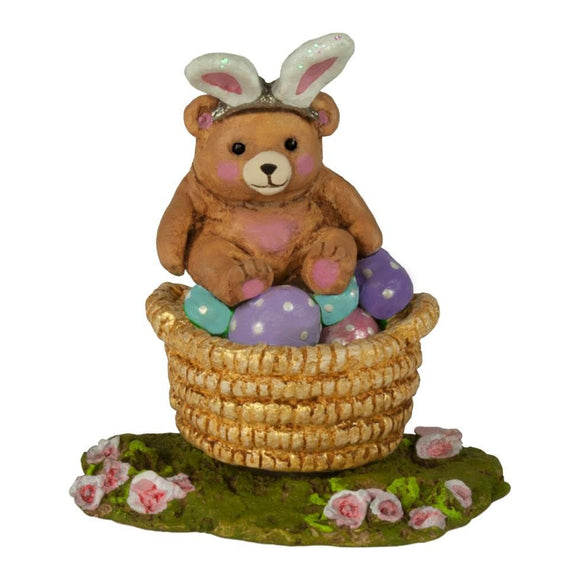 Bear in Basket Easter Accessory
