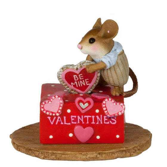 Boy Mouse Adding His Valentine to the Box