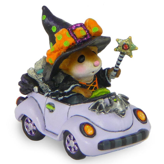 Mouse Driving in a Car for Halloween