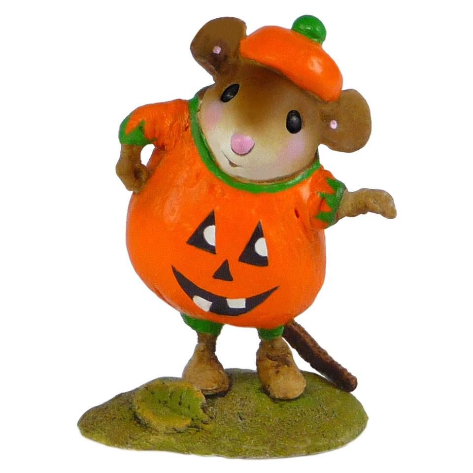 Mouse in Pumpkin Tea Kettle Costume