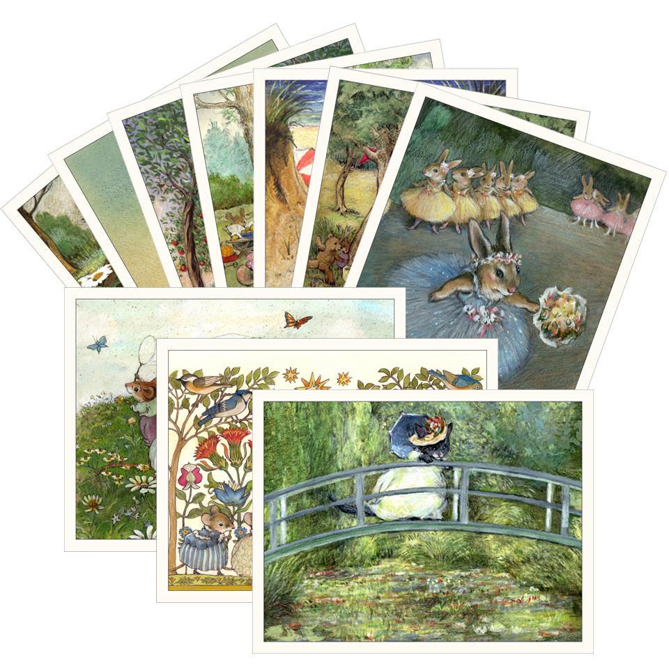 10 Assorted Note Cards - Wee Forest Folk