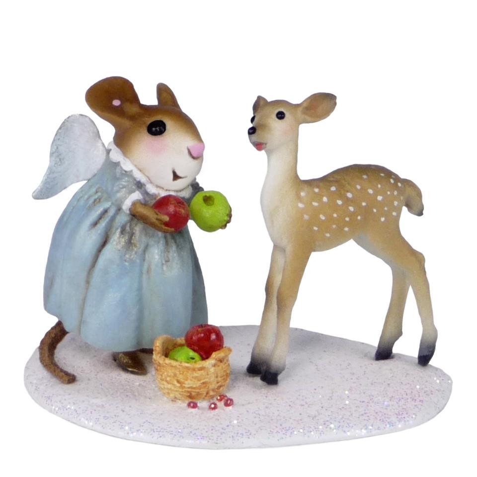 Angel Mouse Feeding a Fawn