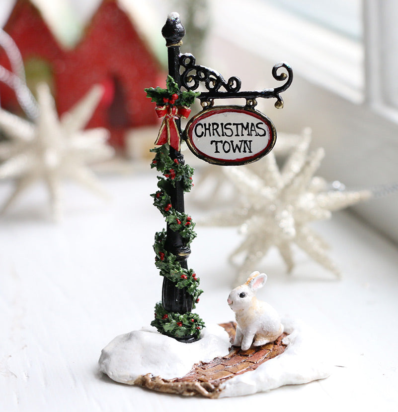 Christmas Town Sign Post